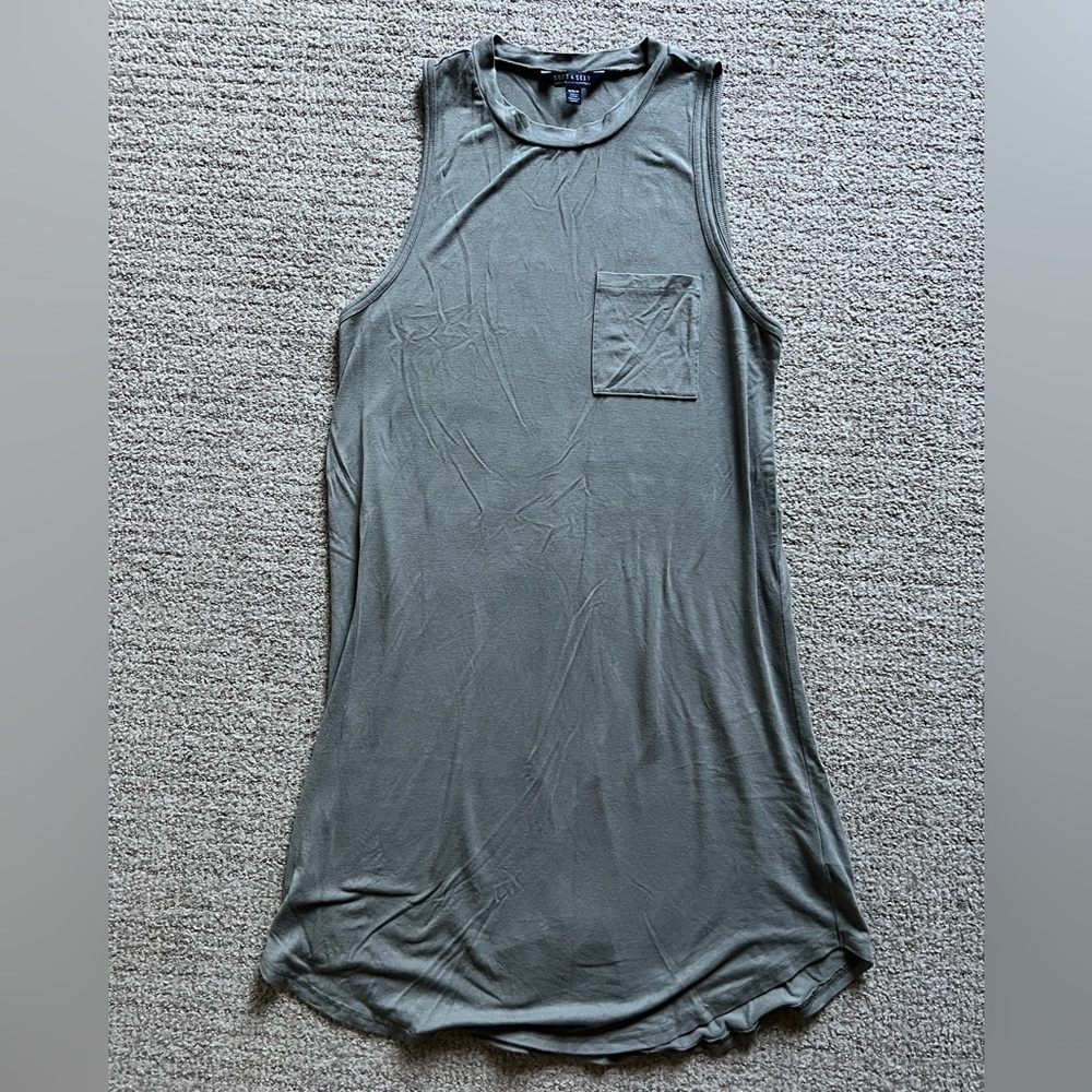 Olive Green Soft Tank Dress